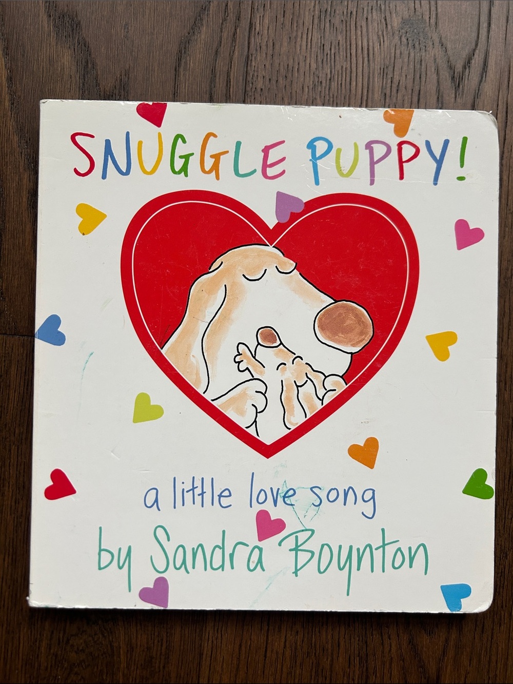 Snuggle Puppy! by - White with Red Heart